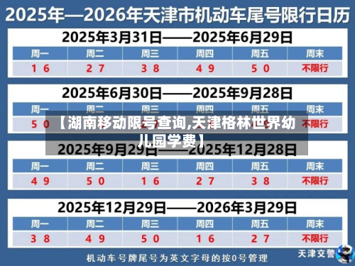 【湖南移动限号查询,天津格林世界幼儿园学费】