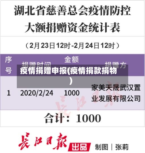 疫情捐赠申报(疫情捐款捐物)-第3张图片