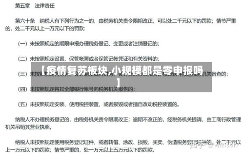 【疫情复苏板块,小规模都是零申报吗】-第2张图片