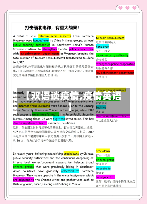【双语谈疫情,疫情英语】-第2张图片