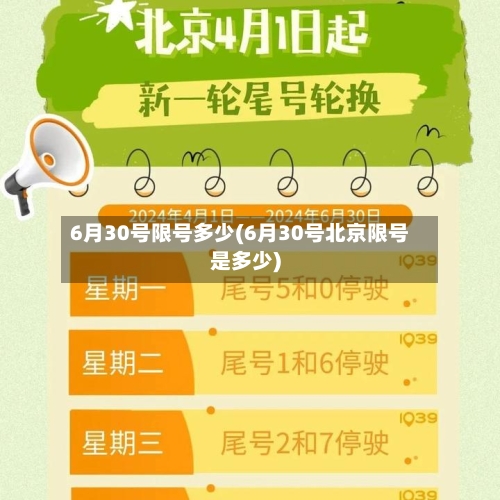 6月30号限号多少(6月30号北京限号是多少)-第2张图片