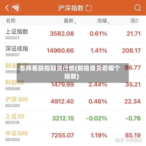 怎样看股指期货行情(股指期货看哪个指数)-第1张图片